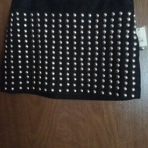 Black mini skirt